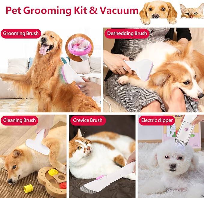 GARVEE Dog Grooming Vacuum Kit