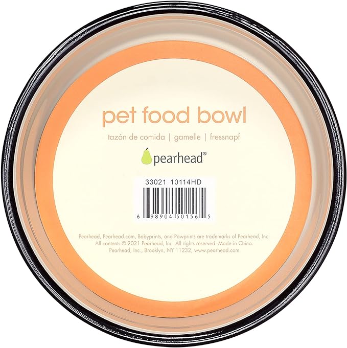 Pearhead Paws Off Ceramic Cat Bowl